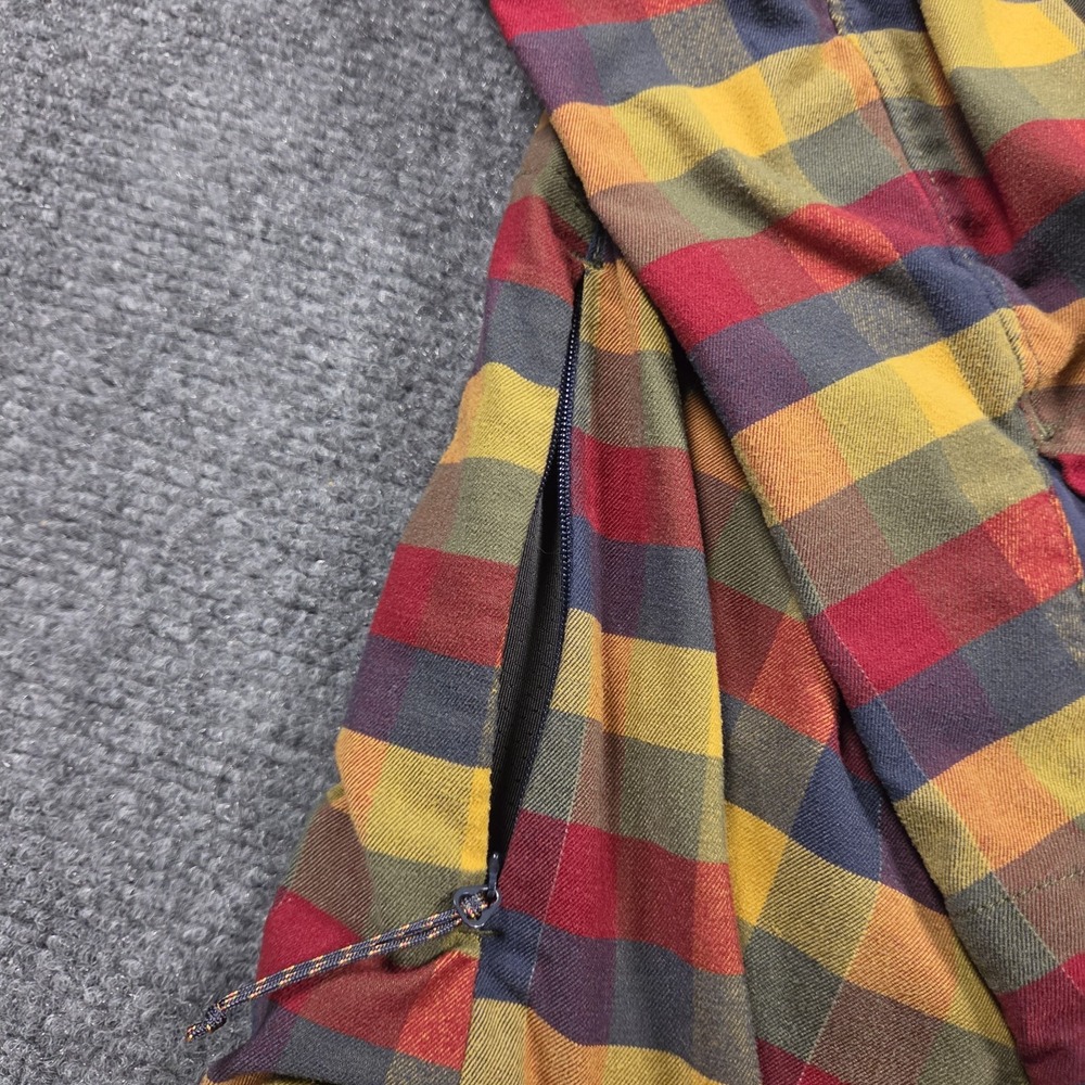 Fjallraven Specialized Shirt Womens XL Yellow Red Plaid Cycling Flannel Snap - Picture 5 of 9